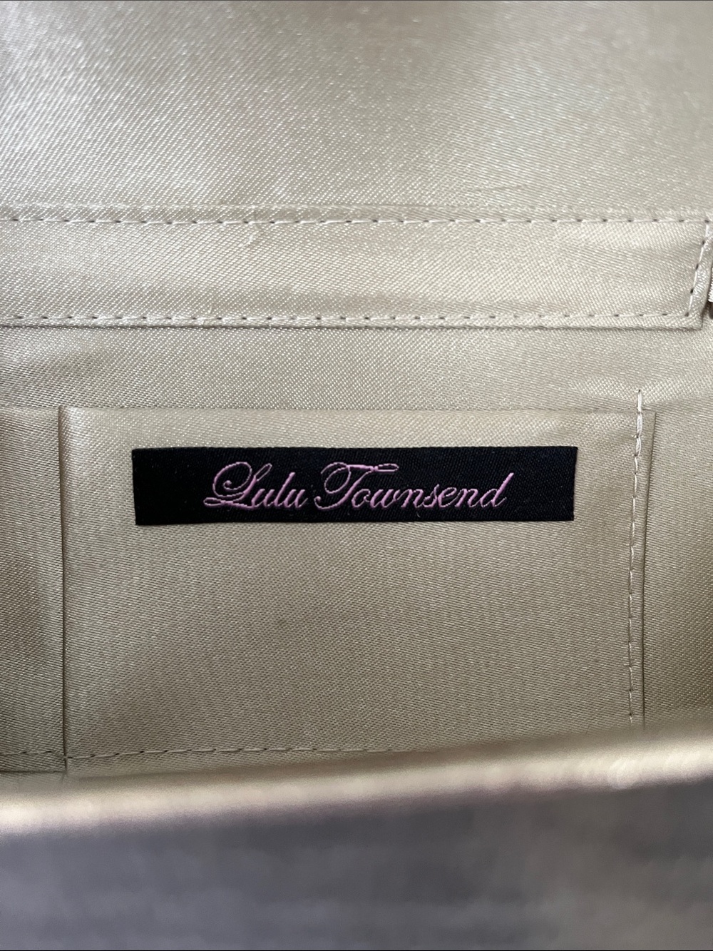 Lulu Townsend Silver Beaded Evening Clutch - Picture 2 of 3